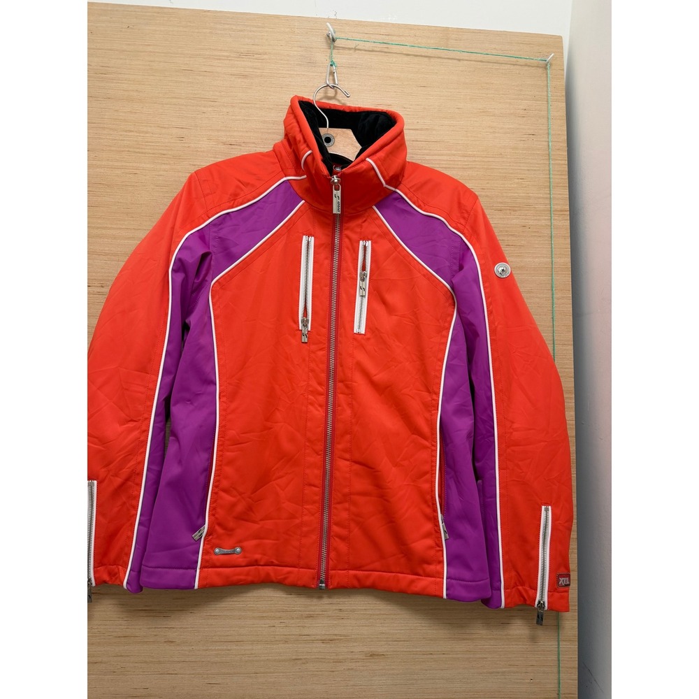 Spyder Womens Ski Jacket Orange Purple Thinsulate LiteLoft Insulated Size 8 M